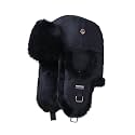 Fur Winter Trapper Hat,100% Rabbit Fur Aviator Ski Trapper Trooper Pilot Hat,Snow Eskimo Hat