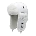 Fur Winter Trapper Hat,100% Rabbit Fur Aviator Ski Trapper Trooper Pilot Hat,Snow Eskimo Hat