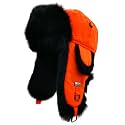 Fur Winter Trapper Hat,100% Rabbit Fur Aviator Ski Trapper Trooper Pilot Hat,Snow Eskimo Hat