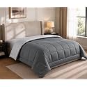 FURBO Microfiber Reversible Comforter Set | Soft 220 GSM Lightweight All Season Quilt Blanket for Double Bed | Ash Grey &amp; Pearl Grey