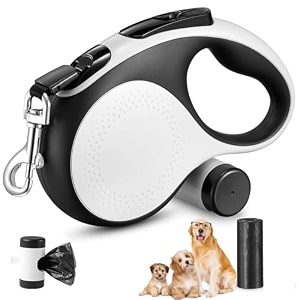 furco retractable dog leash 16ft durable dog walking leash suits for large breed dogs or cats with removable dispenser and poop bags heavy duty no tangle rope pet walking large upto 50kgs