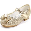 Furdeour Sparkly Girls Dress Shoes Princess Mary Jane Toddler to Big Kids