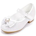 Furdeour Sparkly Girls Dress Shoes Princess Mary Jane Toddler to Big Kids