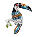 FURE Tropical Toucan Metal Brooch (Rhodium) for Men and Women