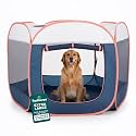 FurHaven Soft-Sided Dog & Cat Playpen, Portable Foldable Indoor & Outdoor Pet Playpen with Mesh Windows & Zippered Door, Navy, Extra Large (Pack of 8)