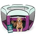 FurHaven Soft-Sided Dog & Cat Playpen, Portable Foldable Indoor & Outdoor Pet Playpen with Mesh Windows & Zippered Door, Purple, Extra Large (Pack of 8)