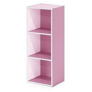 furinno 11003 3-tier open shelf bookcase whitelight blue