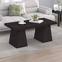 Furinno ARA Coffee Table, 47-Inch Accent Center Table, Dark Oak