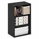 Furinno Basic Book Shelf, 3-Tier Bookshelf, Storage Organizer Bookcase with Open Shelf, 11 x 17 x 26, for Living Room, Bedroom, Home Office, Espresso