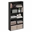 Furinno Basic Book Shelf, 5-Tier Bookshelf, Storage Organizer Bookcase with Open Shelf, 7 x 24 x 44, for Living Room, Bedroom, Home Office, Espresso
