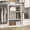 Furinno Fano 3-Tier Closet Organizers and Storage, Plain White