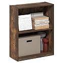 Furinno Gruen Book Shelf, 2-Tier Small Bookshelf, Bookcase with Open Shelf, 9.3 x 21.8 x 27, for Organization and Storage, for Living Room, Bedroom, Home Office, Amber Pine