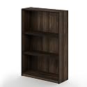 Furinno JAYA Book Shelf, 3-Tier Bookshelf, Bookcase with Adjustable Shelves, 9.5 x 24.5 x 40.3, for Organization and Storage, for Living Room, Bedroom, Home Office, Columbia Walnut