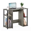 FURINNO Jaya Compact Computer Study Desk, French Oak Grey/Black