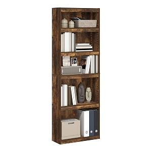furinno jaya 5-tier book shelf open shelf bookshelf amber pine