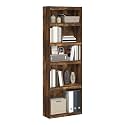 Furinno Jaya 5-Tier Book Shelf, Open Shelf Bookshelf, Amber Pine