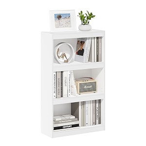 furinno jaya enhanced home bookcase 3-tier adjustable bookshelf white
