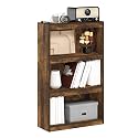 Furinno Jaya Enhanced Home Bookcase 3-Tier Adjustable Bookshelf, Amber Pine