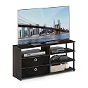Furinno JAYA Simple Design TV Stand for up to 55-Inch with Bins, Walnut