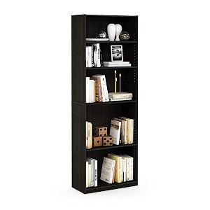 furinno jaya simply home 5-shelf bookcase 5-tier espresso