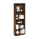 Furinno Jaya 5-Tier Book Shelf with Adjustable Shelves, Amber Pine