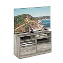 Furinno Jensen TV Stand with Drawer, French Oak, Large