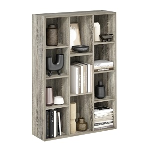 furinno luder 11-cube reversible open shelf bookcase french oak