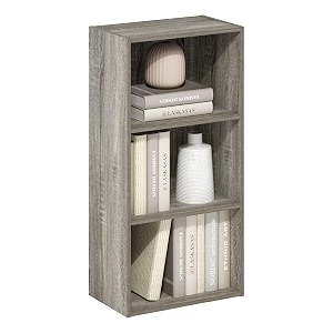 furinno luder 3-tier open shelf bookcase french oak