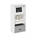 Furinno Luder 3-Tier Open Shelf Bookcase, White