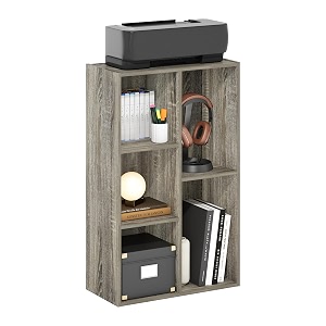 furinno luder book shelf 5-cube bookshelf reversible bookcase 94 x 195 x 315 easy assembly for living room bedroom home office french oak