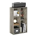 Furinno LUDER Book Shelf, 5-Cube Bookshelf, Reversible Bookcase, 9.4 x 19.5 x 31.5, Easy Assembly, for Living Room, Bedroom, Home Office, French Oak