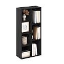 Furinno LUDER Book Shelf, 7-Cube Bookshelf, Bookcase with Open Shelves, 9.4 x 19.5 x 41.7, Easy Assembly, for Living Room, Bedroom, Home Office, Blackwood