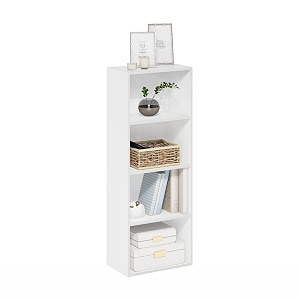 furinno luder bookcase  book  storage 4-tier white