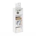 Furinno Luder Bookcase / Book / Storage, 4-Tier, White