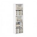 Furinno PASIR Book Shelf, 5-Tier Modern Bookshelf, Open Shelves Bookcase 9 x 12 x 52, Easy Assembly, for Living Room, Bedroom, Home Office, White