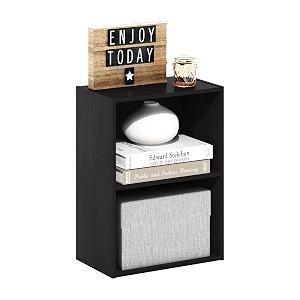 furinno luder bookcase  book  storage blackwood 2-tier
