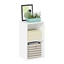 Furinno Luder Bookcase / Bookshelf / Book Shelves / Storage, 2-Tier Cube, White