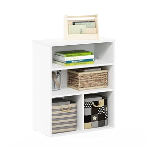 furinno pasir 3 tier display bookcase white