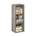Furinno Pasir 3-Tier No Tool Assembly Open Shelf Bookcase, French Oak