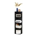Furinno Pasir 4-Tier Corner Open Shelf Bookcase, Blackwood