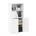 Furinno Pasir 4-Tier Storage Bookcase, Bookshelf, Multipurpose Shelf, White
