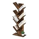 Furinno Tree Bookshelf 7-Tier Floor Standing Tree Bookcase, Amber Pine