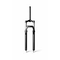 Furix 26 Inch Single Crown Bicycle Suspension Fork, Matte Black with Chrome Stanchions, Threadless, 28.6 x 210MM Steerer Tube, 38MM