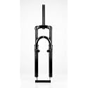 Furix 26 Inch Threaded Suspension Fork, Glossy Black Steel, 100 mm Travel, Disc and V-Brake Compatible