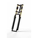 Furix Double Crown Suspension Fork for 26" MTB, Matte Black with Golden Stanchions, Threadless, 38MM, 28.6x210MM Steerer