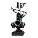 Furlihong 388BH Baseball Pitching Machine, 4 Adjustable Angles, 3 Pitch Angles, Power Bank/Battery Powered, Includes 9 Training Balls, for Beginners
