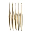 Furls Crochet Hook, Gold Streamline Metal Matte Finish &amp; Polished, Ergonomic Handle Crochet Hooks 7" (Matte, E - 3.50MM)