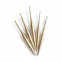 Furls Crochet Hook, Gold Streamline Metal Matte Finish &amp; Polished, Ergonomic Handle Crochet Hooks 7" (Polished, E - 3.50MM)