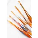 Furls Crochet Hook, Limited Edition Ember Streamline Resin, Ergonomic Handle Crochet Hooks 7" (Ember, L - 7.00MM)