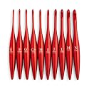 Furls Crochet Hook, Limited Edition Red Streamline Metal, Ergonomic Handle Crochet Hooks 7" (Red Streamline Metal, H - 5.00MM)